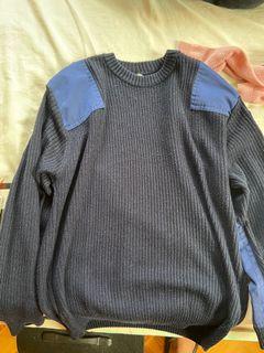 Knitted Sweater (Navy Blue)