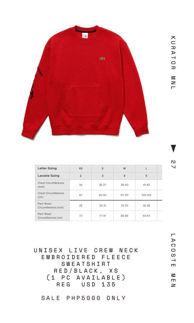 unisex live crew neck embroidered fleece sweatshirt