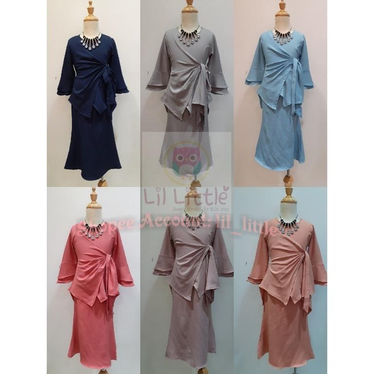 Lil Little Bk37 Baju Kurung Budak Kimono Budak Baju Kurung Raya Budak Baju Raya Baju Kebarung Muslimah Fashion Others On Carousell