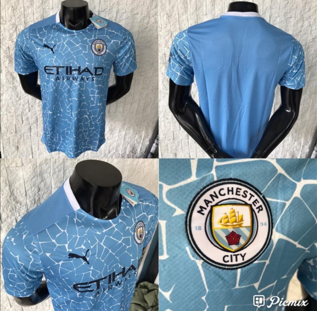 Manchester City Home 20 21 Jersey Sports Sports Apparel On Carousell