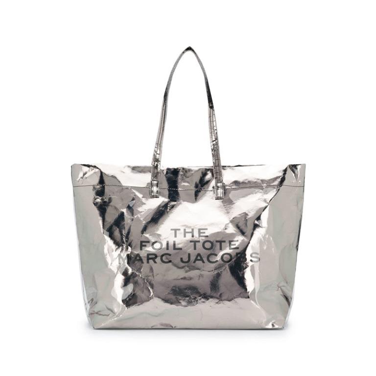 large silver tote bags
