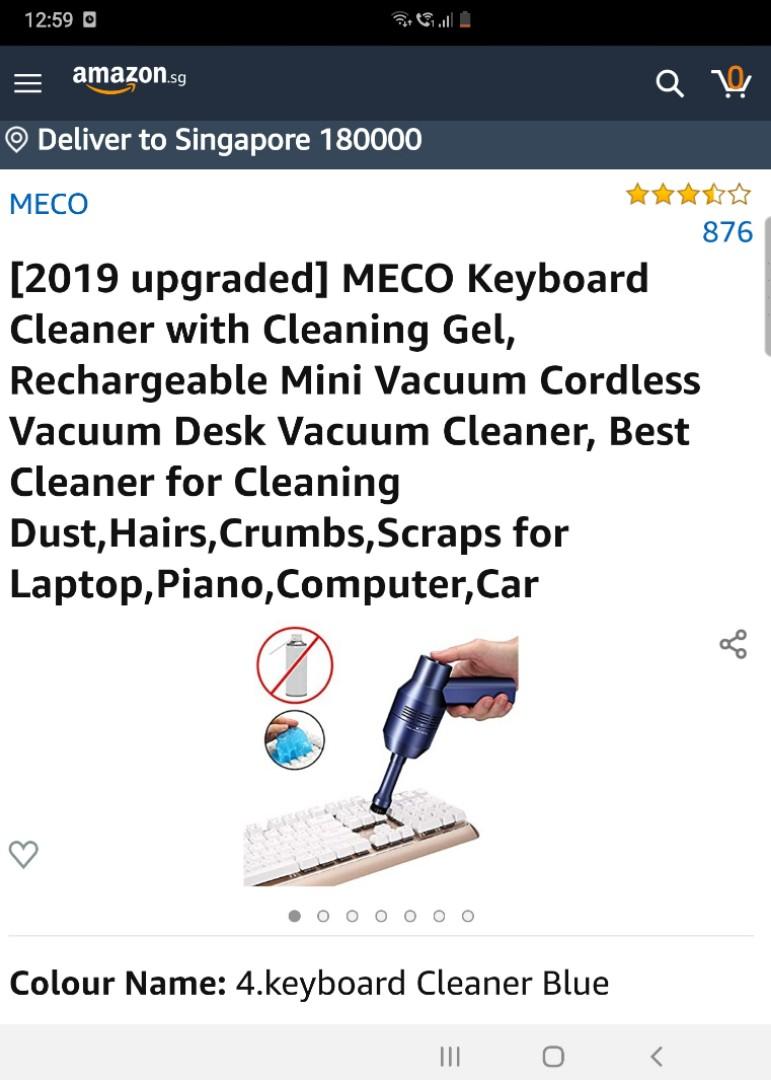 MECO Keyboard Cleaner, Rechargeable Mini Vacuum Wet Dry Cordless Desk  Vacuum Cleaner for Laptop Piano Computer Car