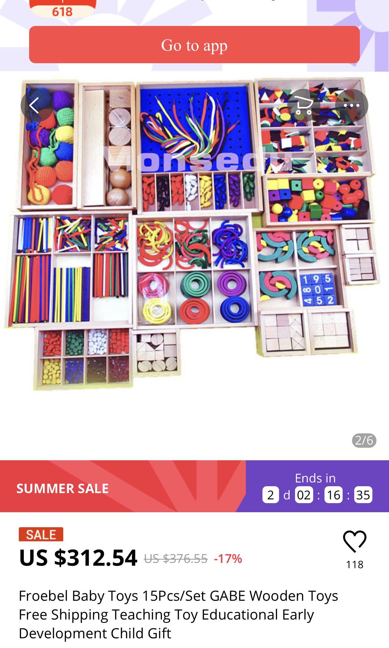 Montessori Froebel Gifts 15 activity sets Educational Wooden Toys GABE teaching tool early development child baby spielgaben