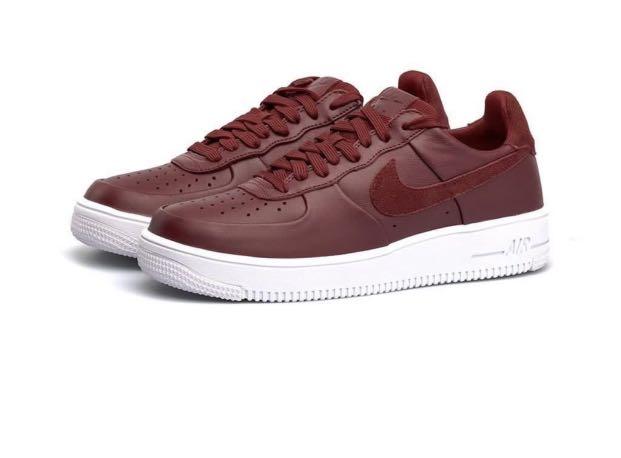 Nike Air Force 1 leather AF1 red, Women 
