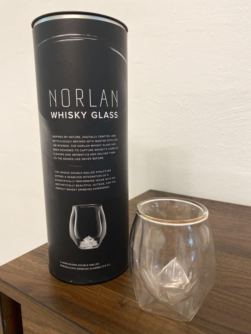 4x ORIGINAL NORLAN WHISKY GLASSES, Furniture & Home Living, Kitchenware