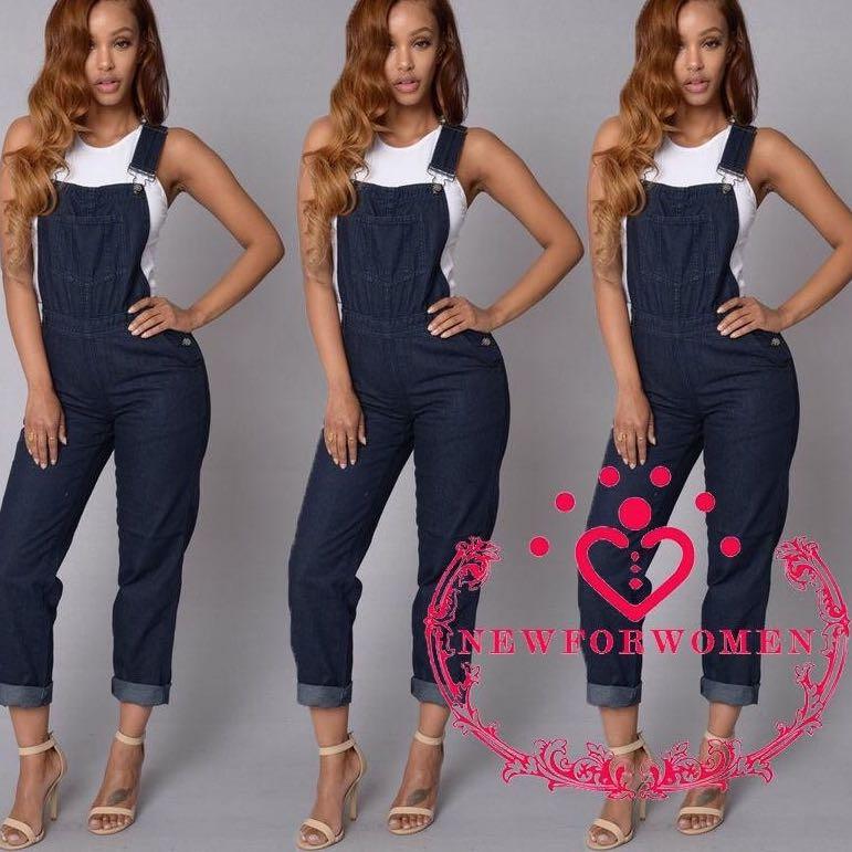 oversized denim jumpsuit