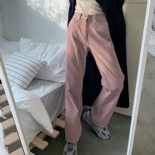 Pink Corduroy Long Pants