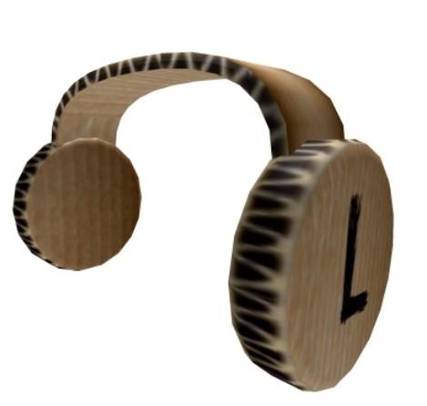 Recycled Cardboard Headphones Roblox Toys Games Video Gaming In Game Products On Carousell - roblox headphone