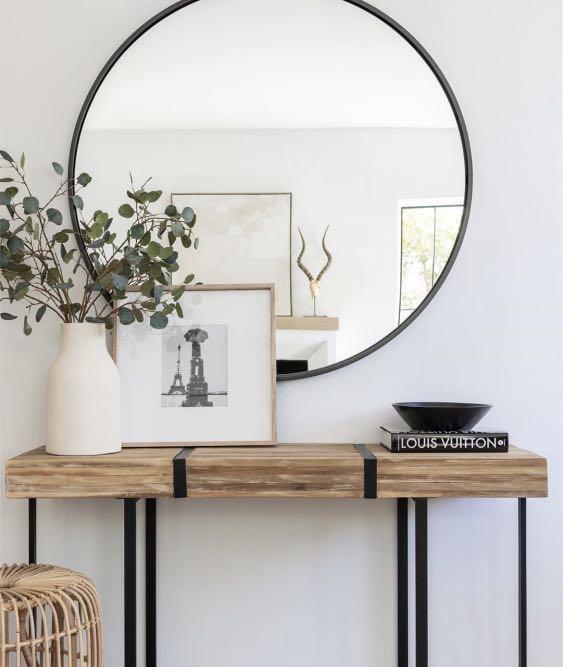 Cermin Bulat Round Mirror Wall Home Furniture Home Decor On Carousell