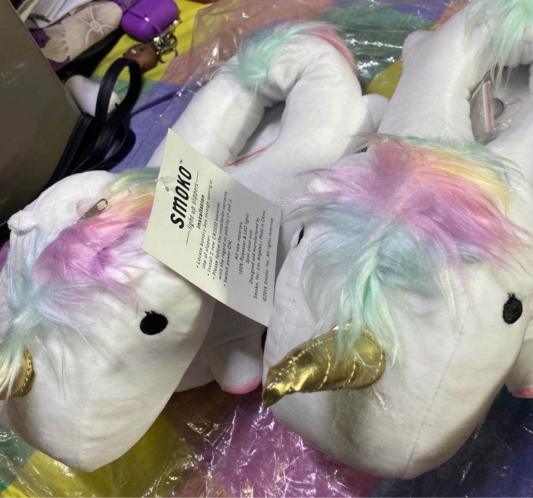 Smoko unicorn new arrivals light up slippers