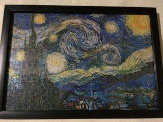 Starry Night Puzzle in frame