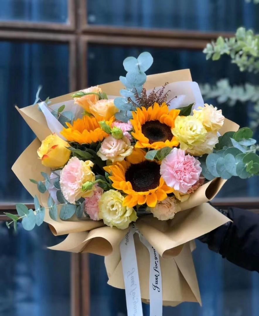Sunflower Bouquet Gardening Flowers Bouquets On Carousell
