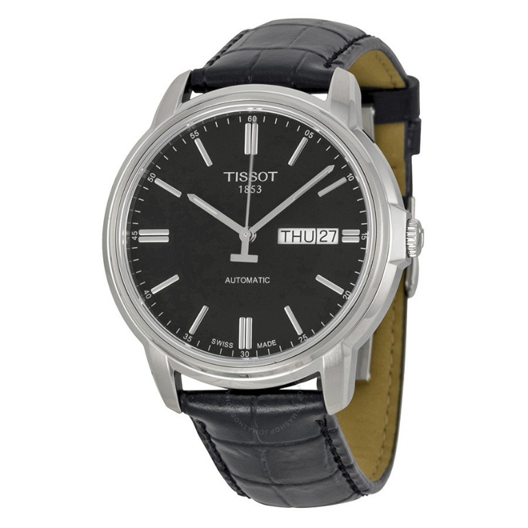 Tissot automatics iii hotsell day date black