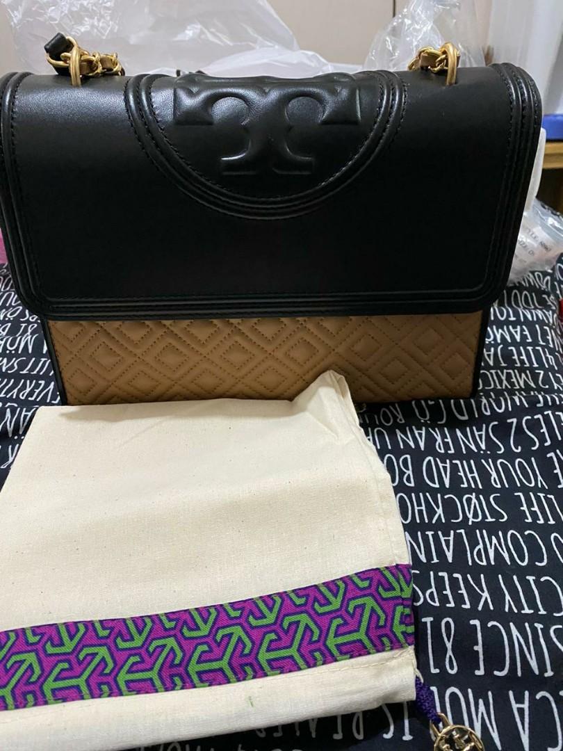 Tory Burch Fleming Colorblock convertible shoulder bag, Fesyen Wanita