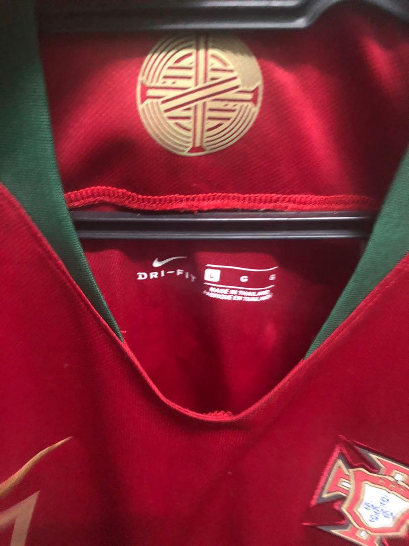 Triple A 2018 World Cup L Size Ronaldo Customized Portugal Home Kit Jersey Sports Athletic Sports Clothing On Carousell