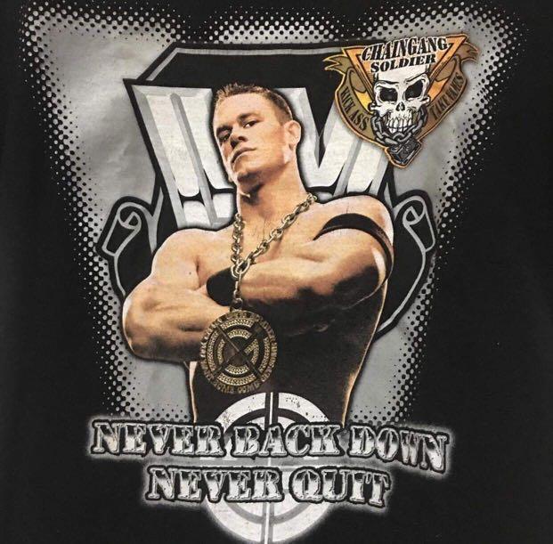 Vintage 2005 WWE John Cena Shirt (Category: Babies & Kids Fashion) located in Quezon City. Submitted by emporium.vtg (Listing ID 1014976462, Image 3). Description: Vintage Y2K 2005 World Wrestling Entertainment John Cena Shirt . Size L (kids) Length: 22” Width: 16” No issues.
