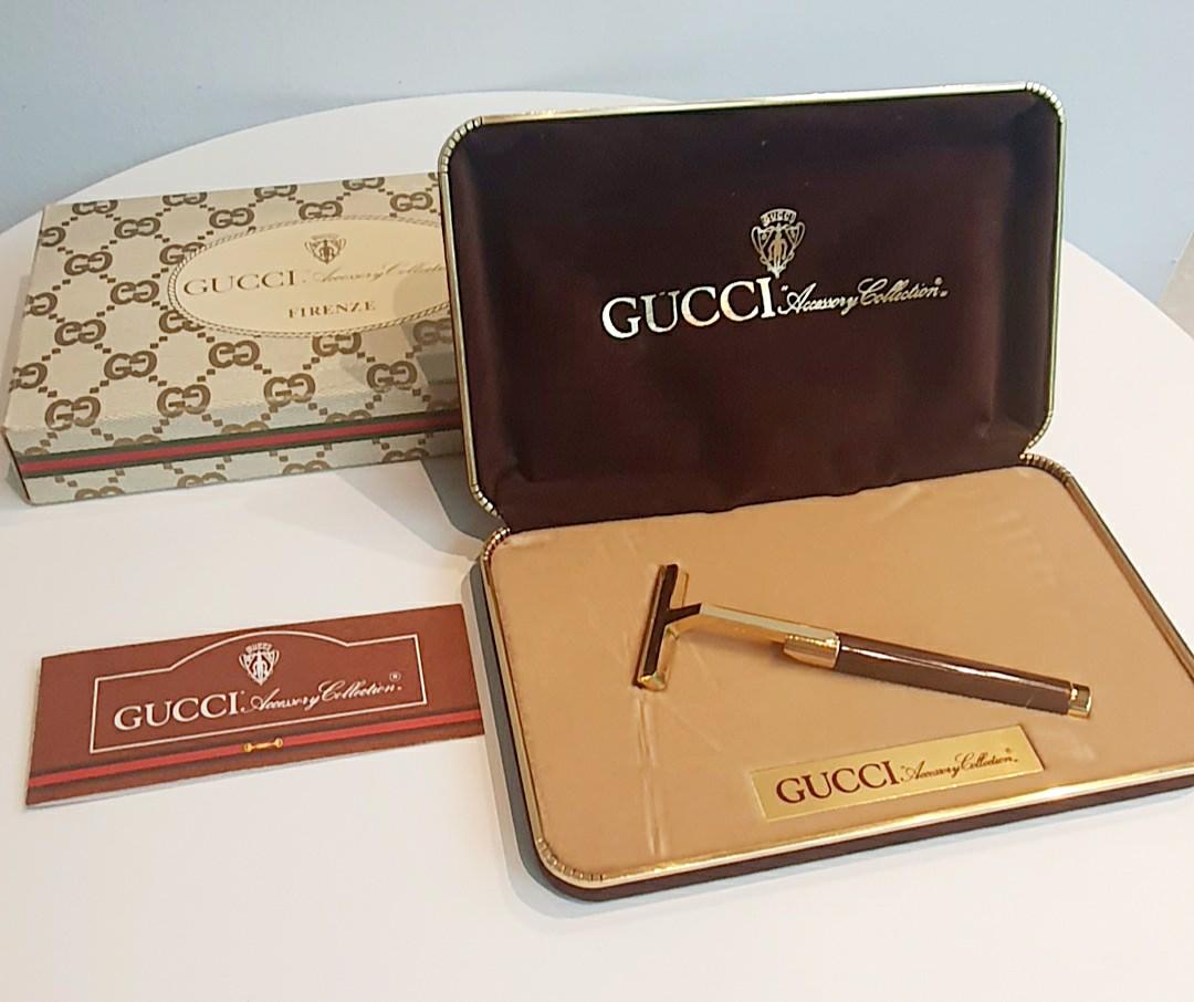 Vintage Gucci Shaving Set from 1984, Made in Italy, Mint Condition ...