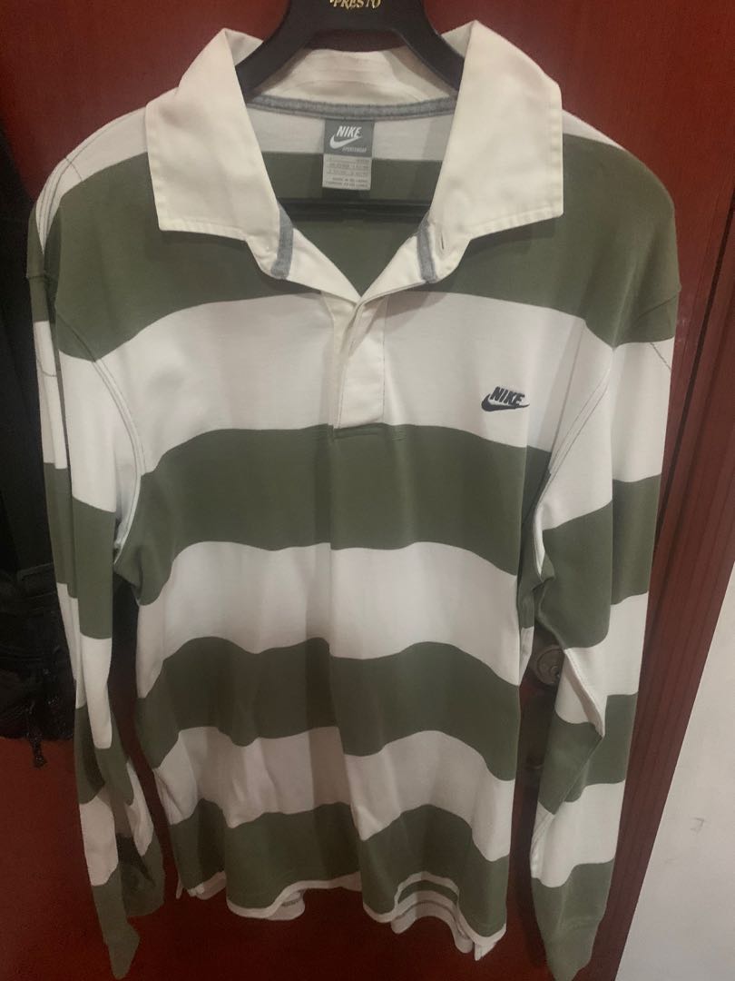 vintage nike striped polo shirt Men s Fashion Tops Sets Tshirts Polo Shirts on Carousell