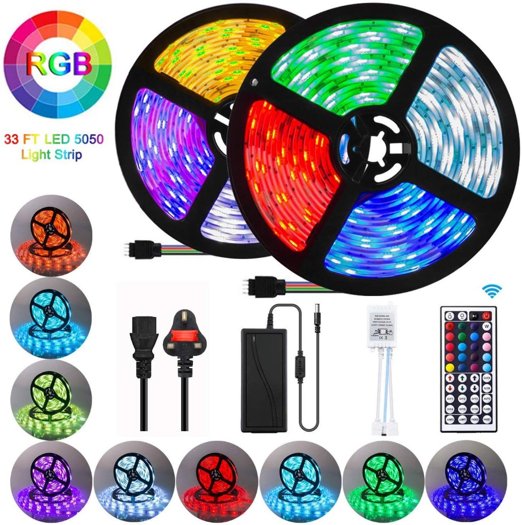 Waterproof RGB LED Strips Lights 10M, Electronics, Others on Carousell