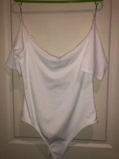white off shoulder bodysuit