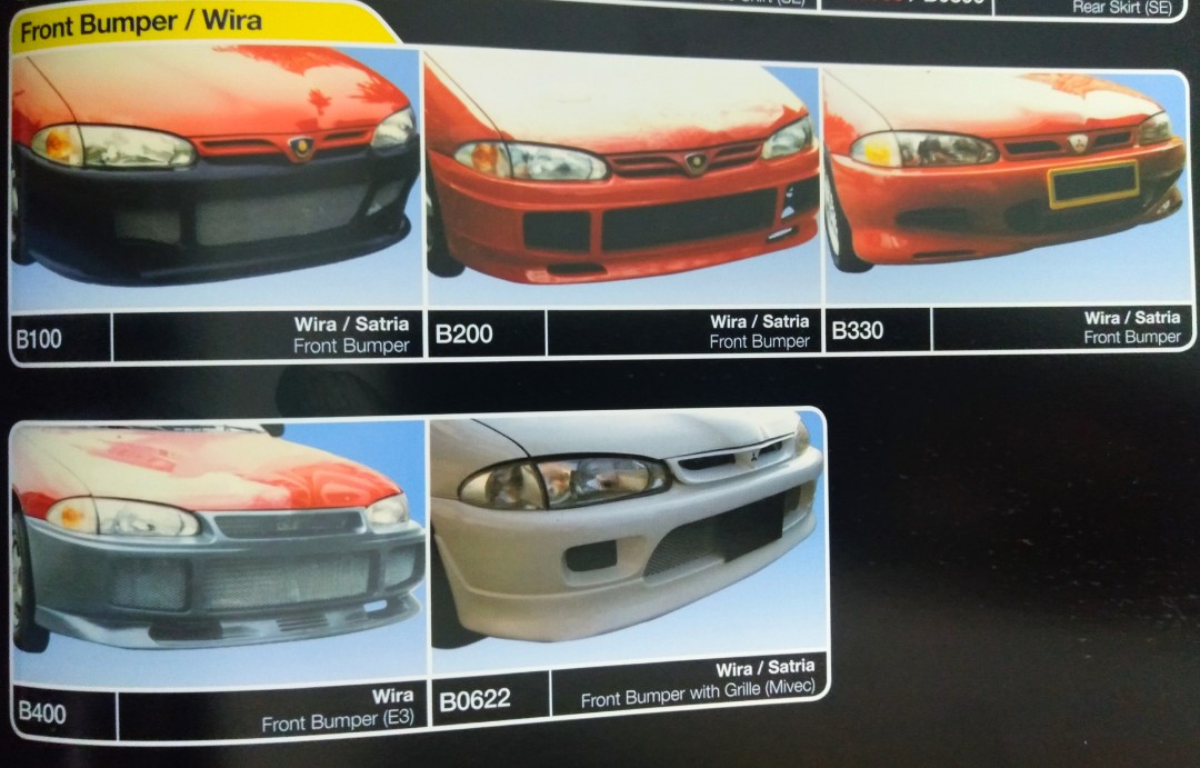 Wira Bodykit Front Bumper Satria Evo3 Mivec One Pc S Price Auto Accessories On Carousell