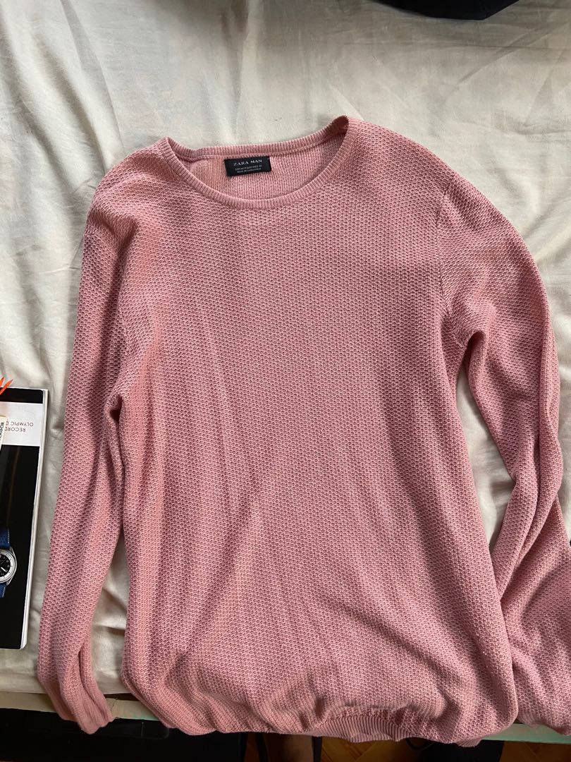 zara pink sweater