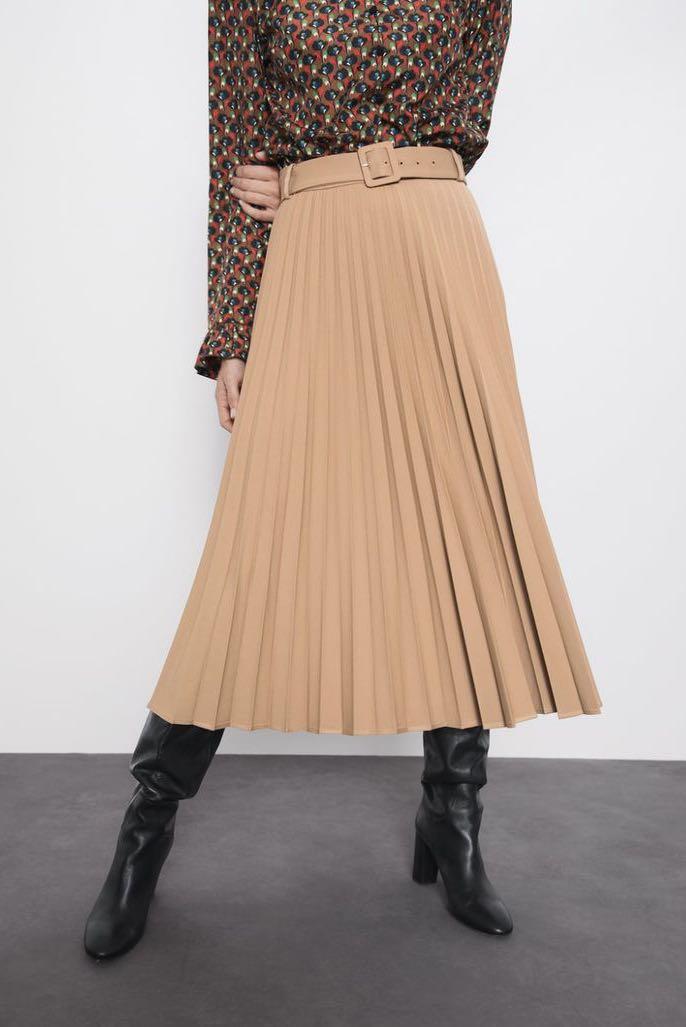 plisse skirt zara