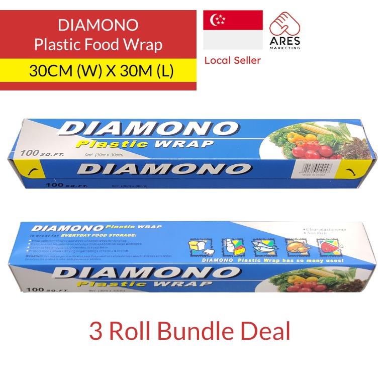3 boxes x diamono food plastic cling wrap furniture home living kitchenware tableware food organisation storage on carousell