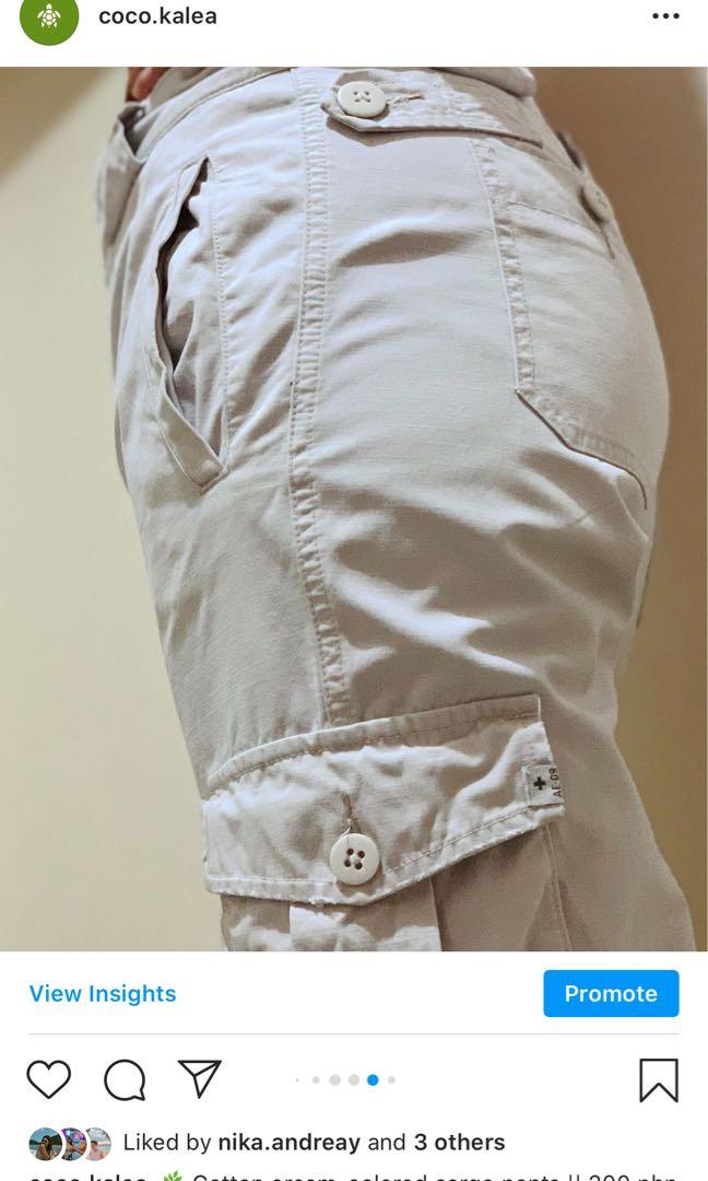 cream colour cotton jeans