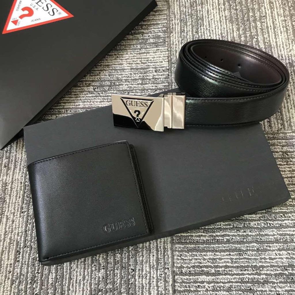 Ready Stock Guess Men S Square Buckle With Wallet Men S Fashion Bags Wallets Wallets On Carousell
