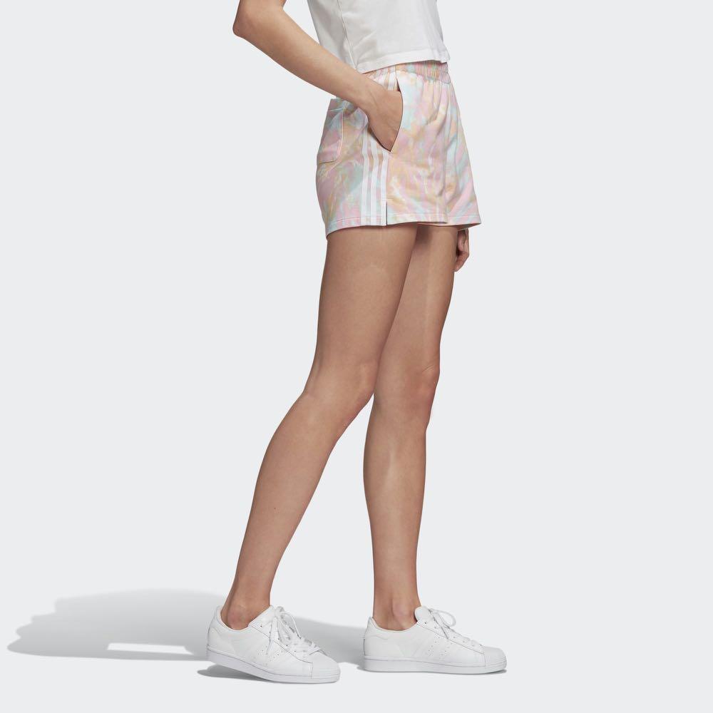 Adidas tie top dye shorts womens