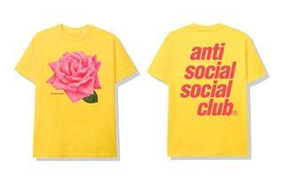 Anti social social club underglow yellow tee