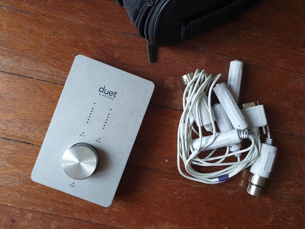Apogee Duet Firewire Audio Interface (Category: Soundbars, Speakers & Amplifiers) located in Makati City. Submitted by funkista (Listing ID 1015147508, Image 1). Description: Hey guys! I'm selling my used condition Apogee Duet Firewire Audio Interface. Used with my iMac for quite some time. Package comes with: - Breakout Cable - FireWire Cable - FREE carrying case Features: - 2 channels of professional-quality 24-bit/96kHz audio input and output 