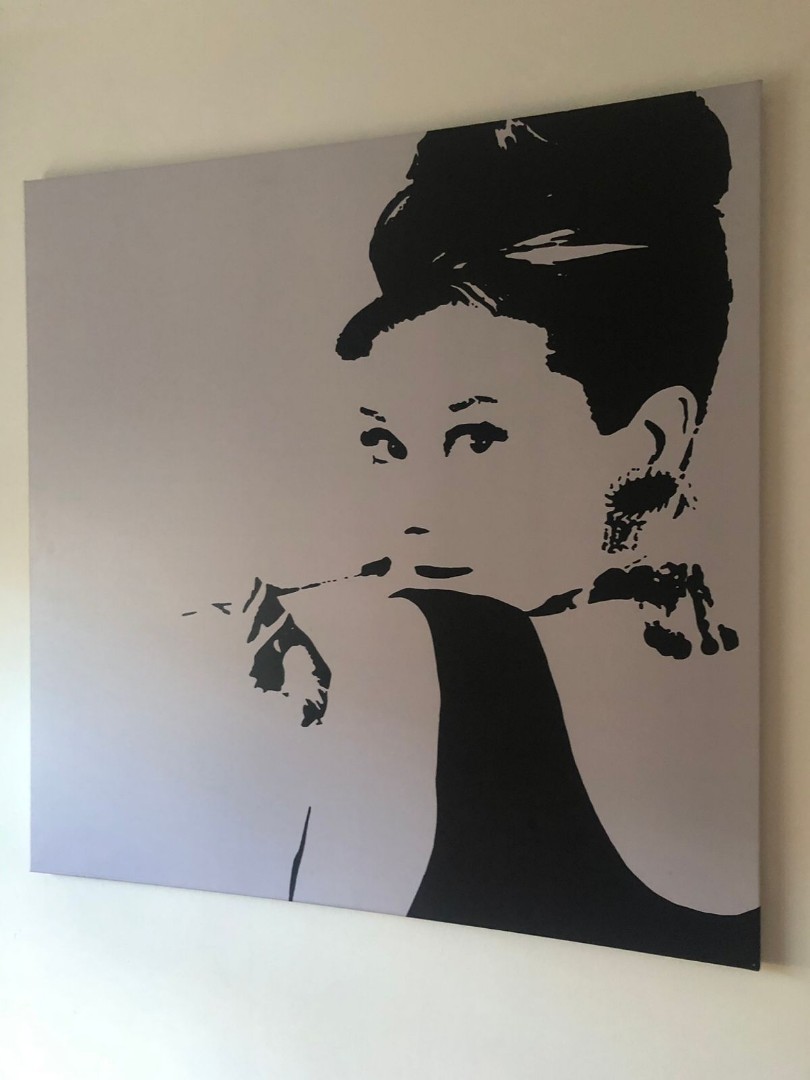 Audrey Hepburn Ikea Canvas Painting Design Craft Art Prints On Carousell