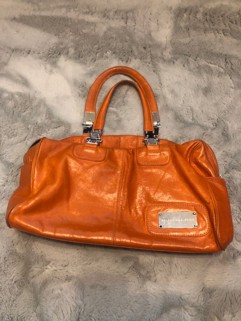 orange balenciaga bag