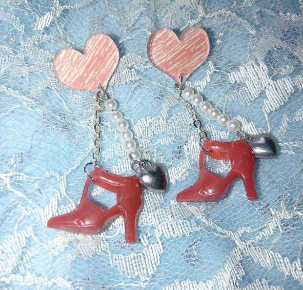 barbie shoe earrings
