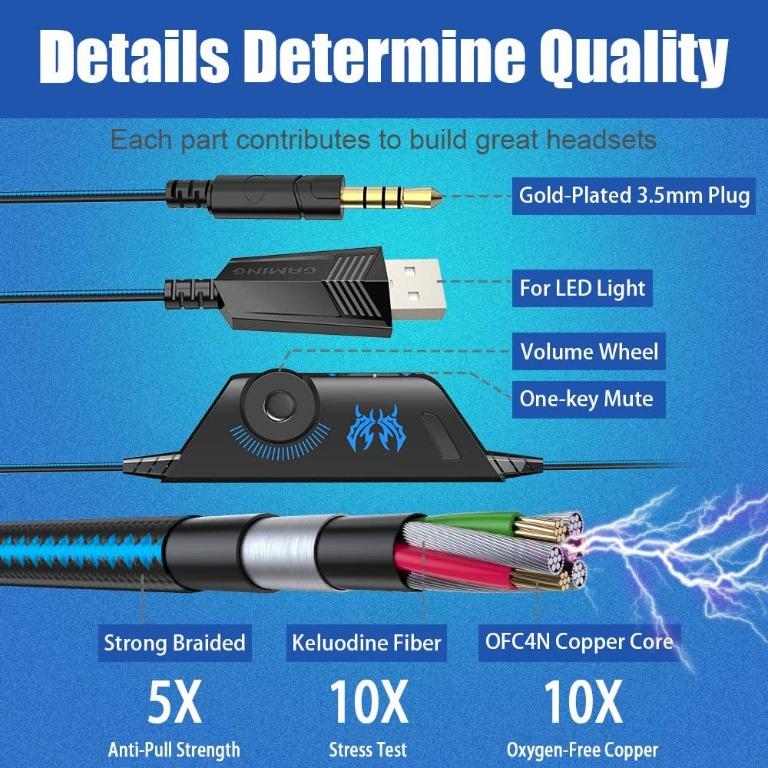BENGOO G9000 Stereo Gaming Headset for PS4, PC, Xbox One Controller
