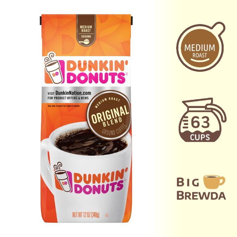 Big Brewda - Dunkin Donuts Original Blend Medium Roast Ground Coffee 12oz / 340g (Category: Beverages) located in Taguig. Submitted by bigbrewda (Listing ID 1015121721, Image 1). Description: Classic, quintessential, a masterpiece - whatever you want to call it - our Original Blend is everything you love about Dunkin’ Donuts coffee ground into one delicious roast. Smooth and flavorful, Original Blend delivers our signature taste and easy drinkabi