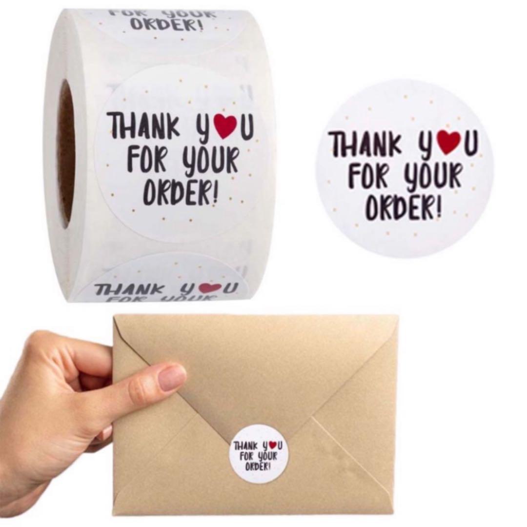 2 5cm Round Thank You For Your Order Stickers Design Craft Others On Carousell