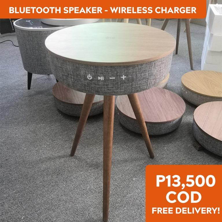 Bluetooth Speaker Coffee Table with Wireless Charging, Furniture & Home
