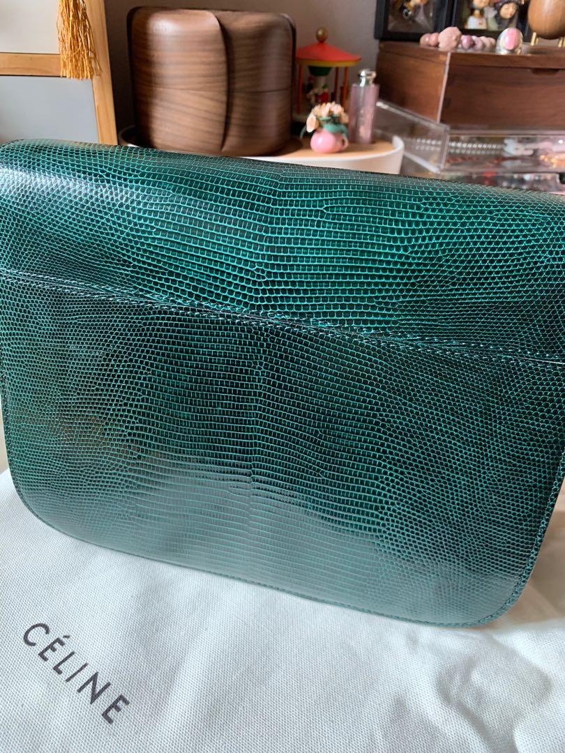 Celine dark green bag top