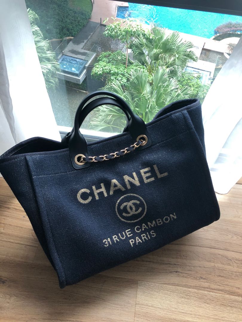 Chanel Deauville Tote, Luxury, Bags & Wallets on Carousell