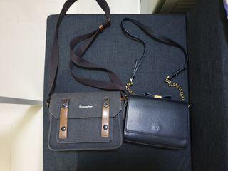 Charles and keith handbag & herringbone camera bag