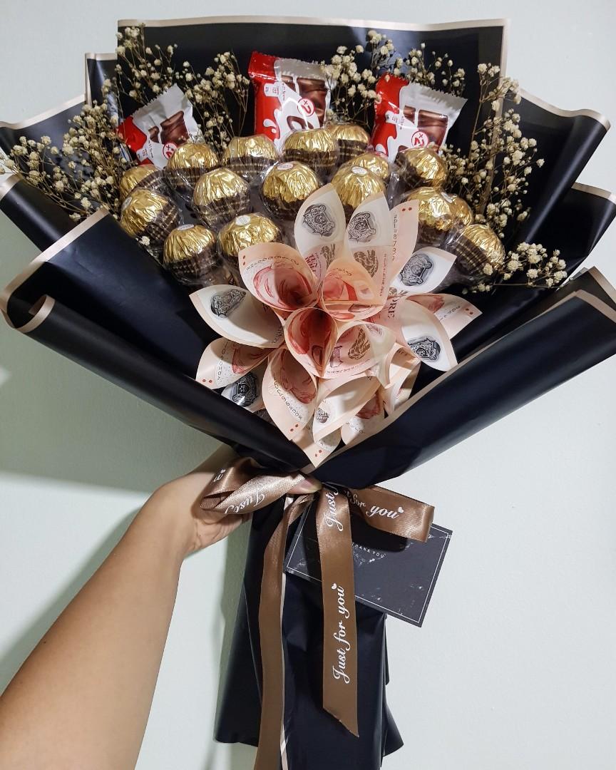 Chocolate Money Bouquet Gardening Flowers Bouquets On Carousell Find & download free graphic resources for money bag. chocolate money bouquet