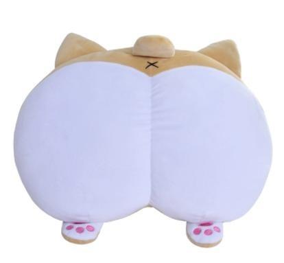 Corgi Butt Pillow Cute wood dog plush toy doll fart hug sleeping