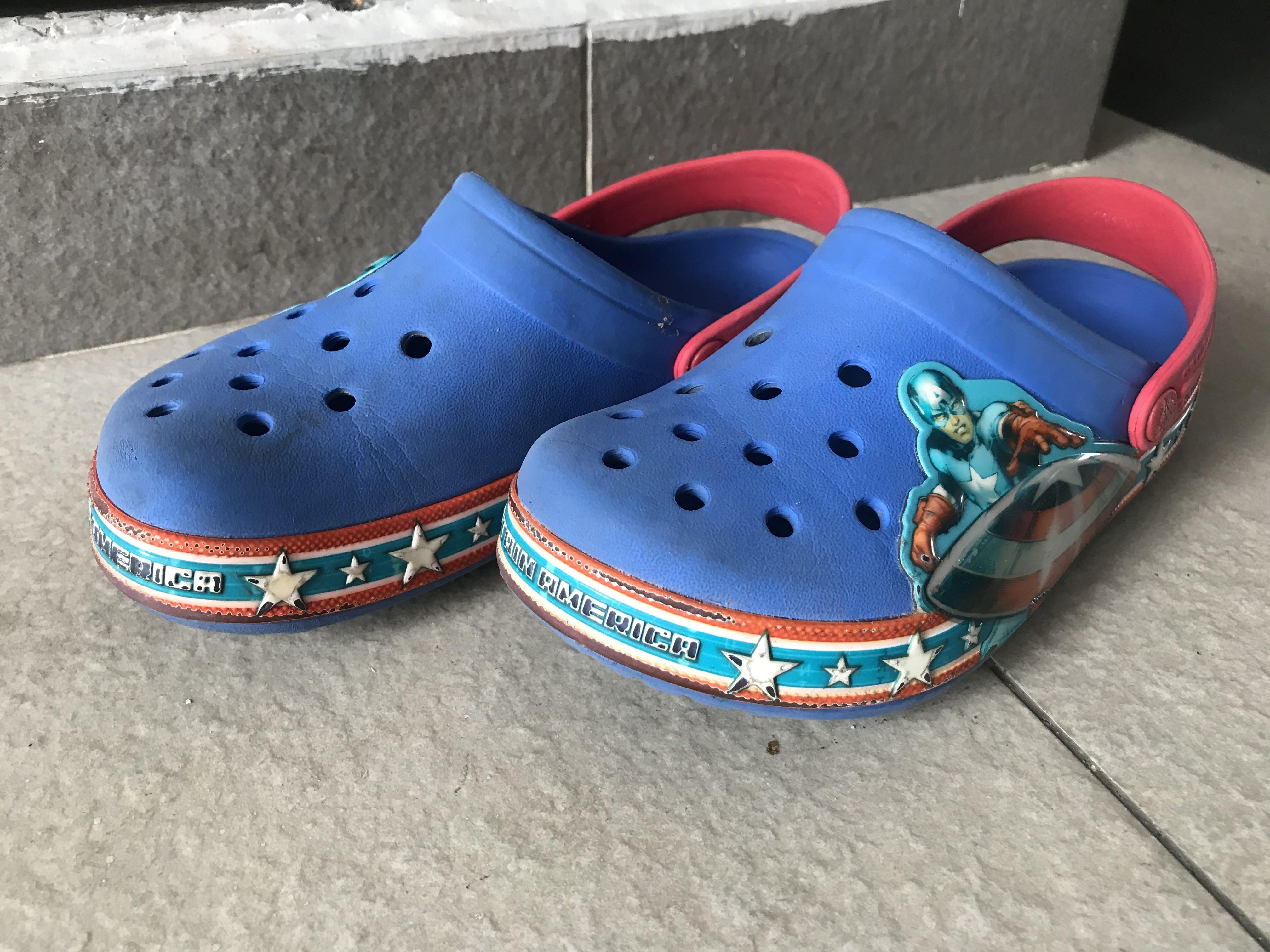 Crocs Kids Clogs Shoes Avengers Captain America Super Hero Version, Babies  & Kids, Babies & Kids Fashion on Carousell