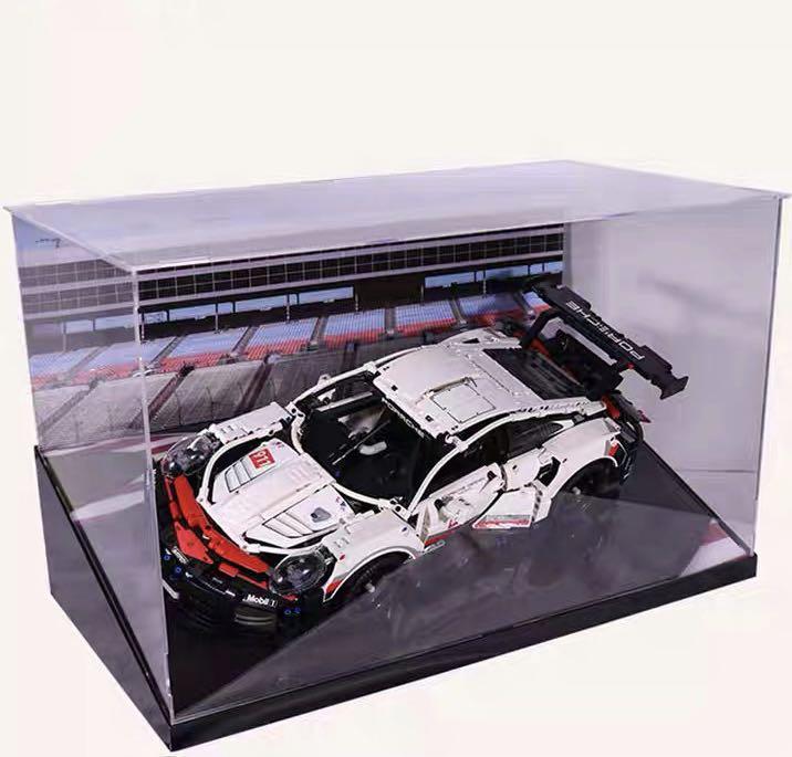 Customise design of acrylic display case for LEGO Technic 42096 Porsche