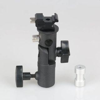 E Type Universal Metal Flash Hot Shoe Speedlite Umbrella Holder for Light Stand