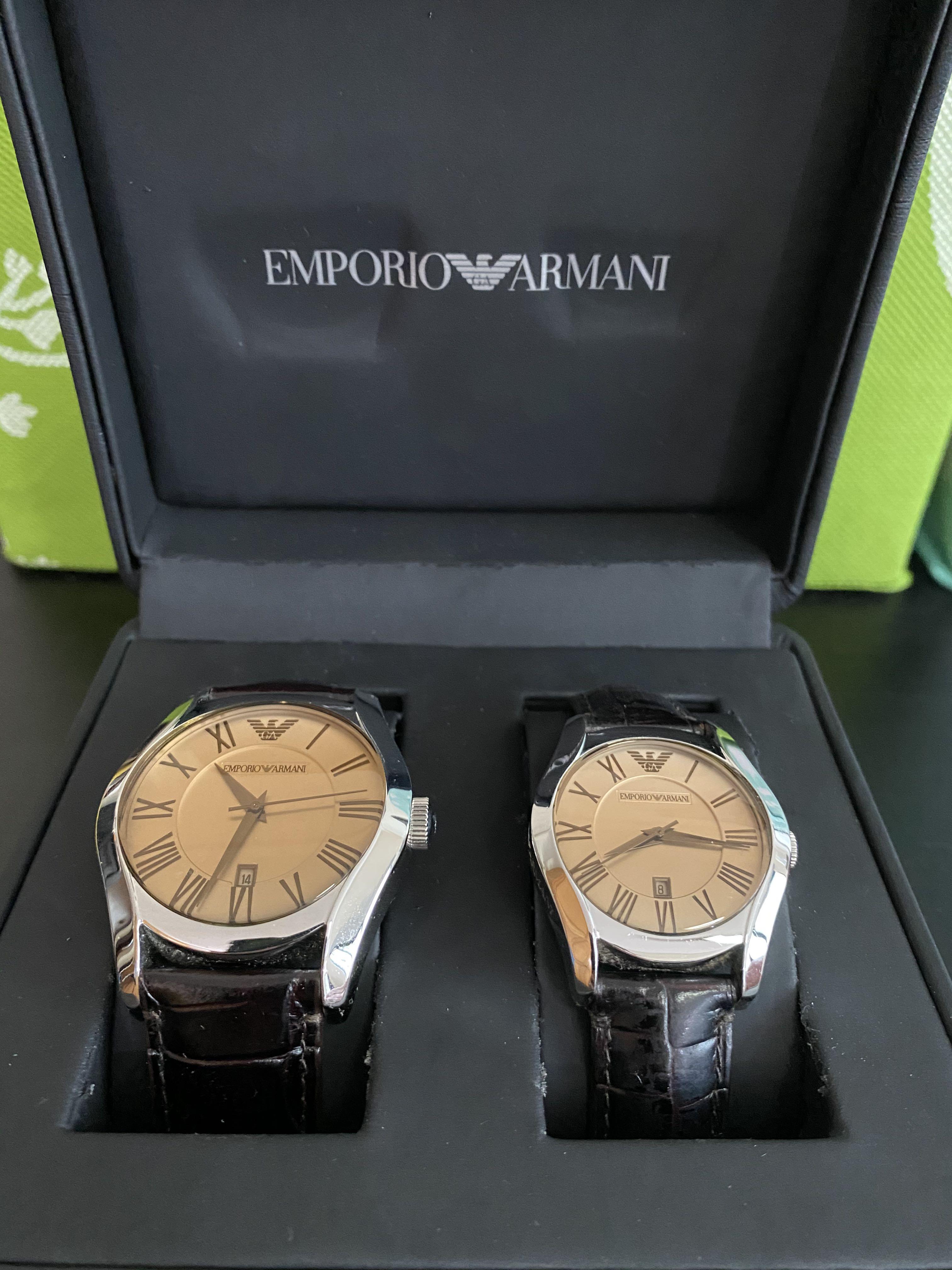 emporio armani couple watches