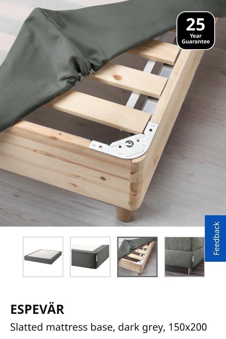 Espevar Slatted Bed Base 150 X 200cm Furniture Beds Mattresses On Carousell